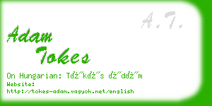 adam tokes business card